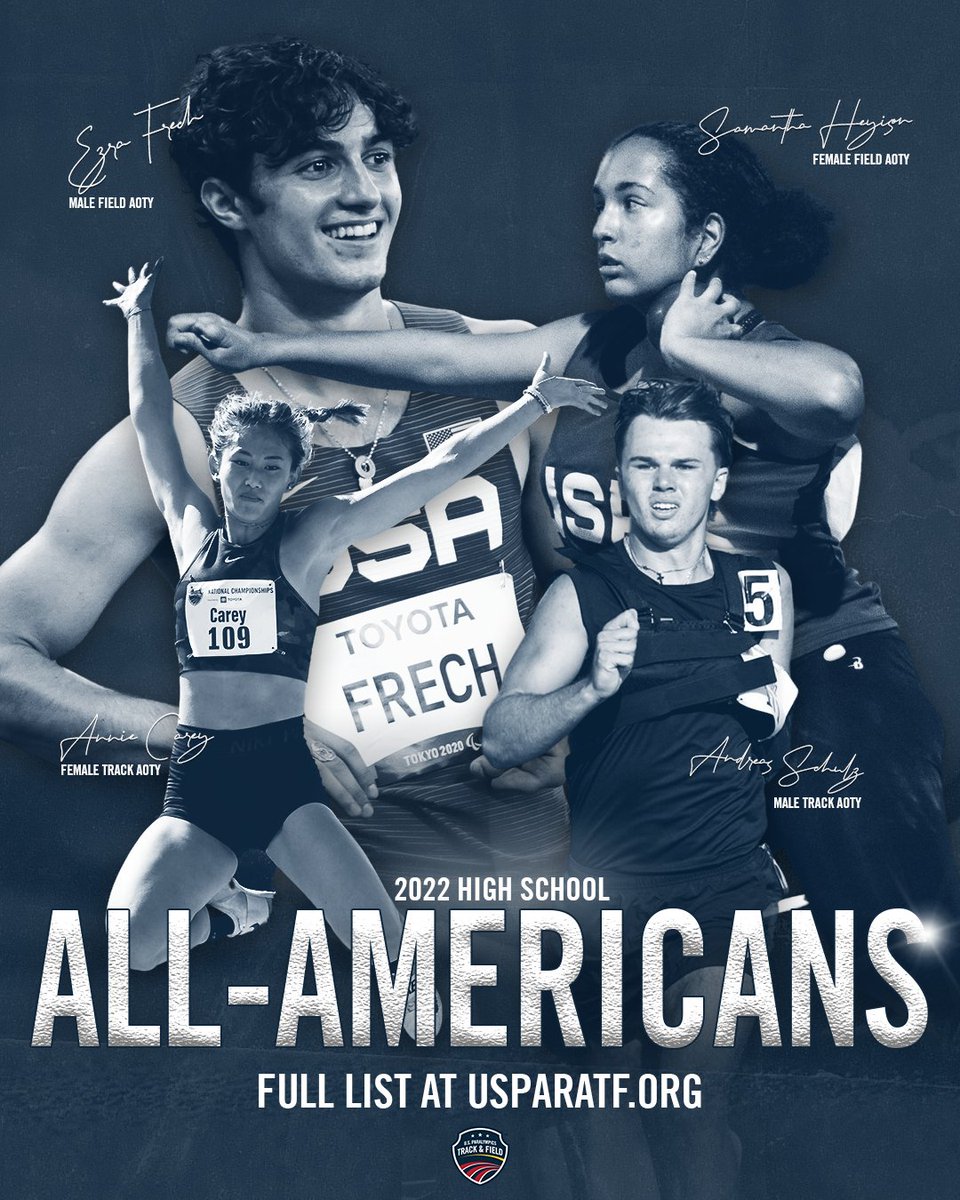USParaTF's tweet image. They've got next ✨

Congratulations to the 3️⃣5️⃣ athletes named to the 2022 U.S. Paralympics Track &amp;amp; Field High School All-American team! 

Full list 👉 go.teamusa.org/3ui2huW