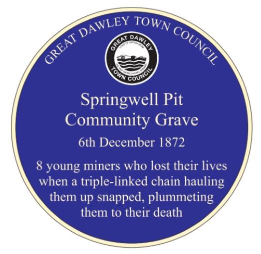 GreatDawley's tweet photo. Springwell Pit Disaster- Did you know the 8 miners who plummeted 50  feet to their death are all buried at Holy Trinity Church in a Community Grave? 
All 8 men were aged between 15-22 years of age. 
#Springwell #Pit #150years https://t.co/Gg6Hcin14I