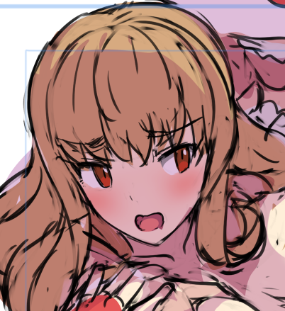 影色を置いておおよそのイメージを固めて一旦ここまで。 