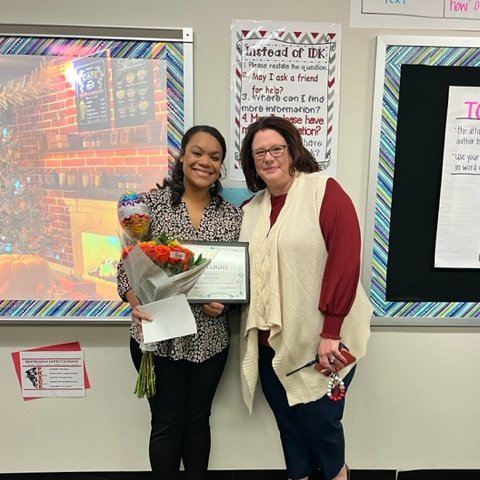 BrazosportISD's tweet photo. Help us congratulate our December #EssentialEducator award recipient Ms. Courteney Bass @LJIPanthers π Ms. Bass was unanimously nominated for her strong instructional practices, S-centered classroom and hard work all around! Congrats Ms. Bass! π #BeConnected #BISDpride https://t.co/kgViddGFeB