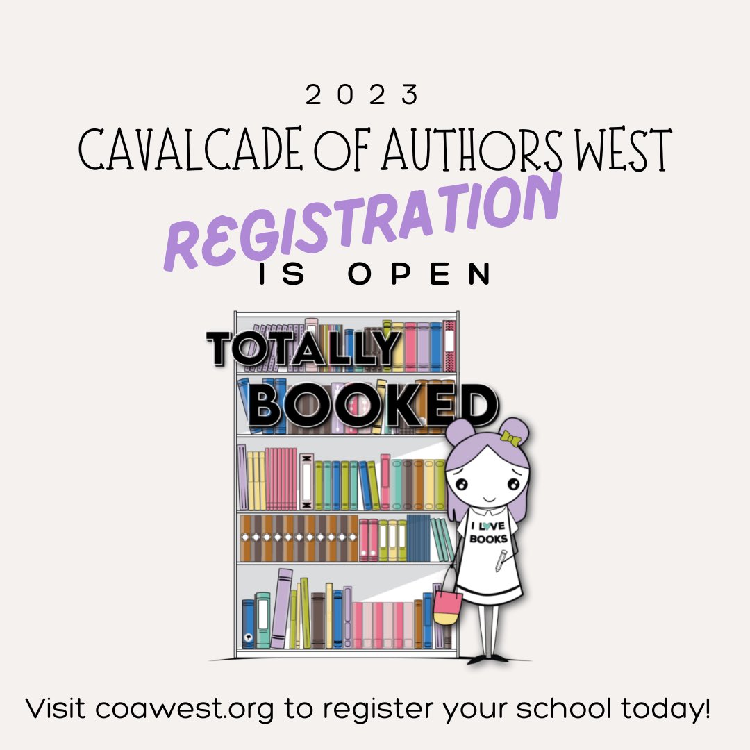 CavalcadeWest's tweet photo. We know the beautiful ❄️❄️ means many of you are not at school today, but we are ready for school registrations! Visit https://t.co/YM5FBBU9Ka to secure a spot for your students. We can’t wait to see you all! #coawest23 #coawest2023 #cavalcadeofauthorswest https://t.co/CS5DtEWHkT