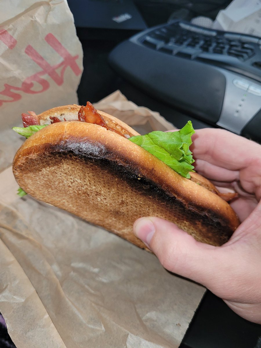 mosjeffinitely's tweet photo. @TimHortons how am I paying 6$ for this??? I don't remember burnt to a crisp BLT being an option? 🤔 https://t.co/5AP9K8ig5U