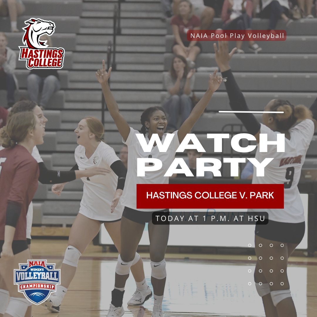 WATCH PARTY in HSU again today. Come cheer on @VBHastings as they try to upset No. 13 Park and keep hope alive to advance to the quarterfinals