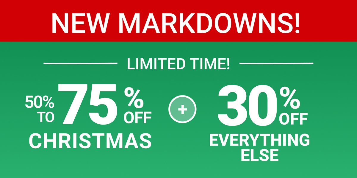 LSCollection's tweet image. Stock up and save on everything Christmas! Up to 75% off Christmas items and 30% off everything else. No code needed.
rb.gy/zyurtw