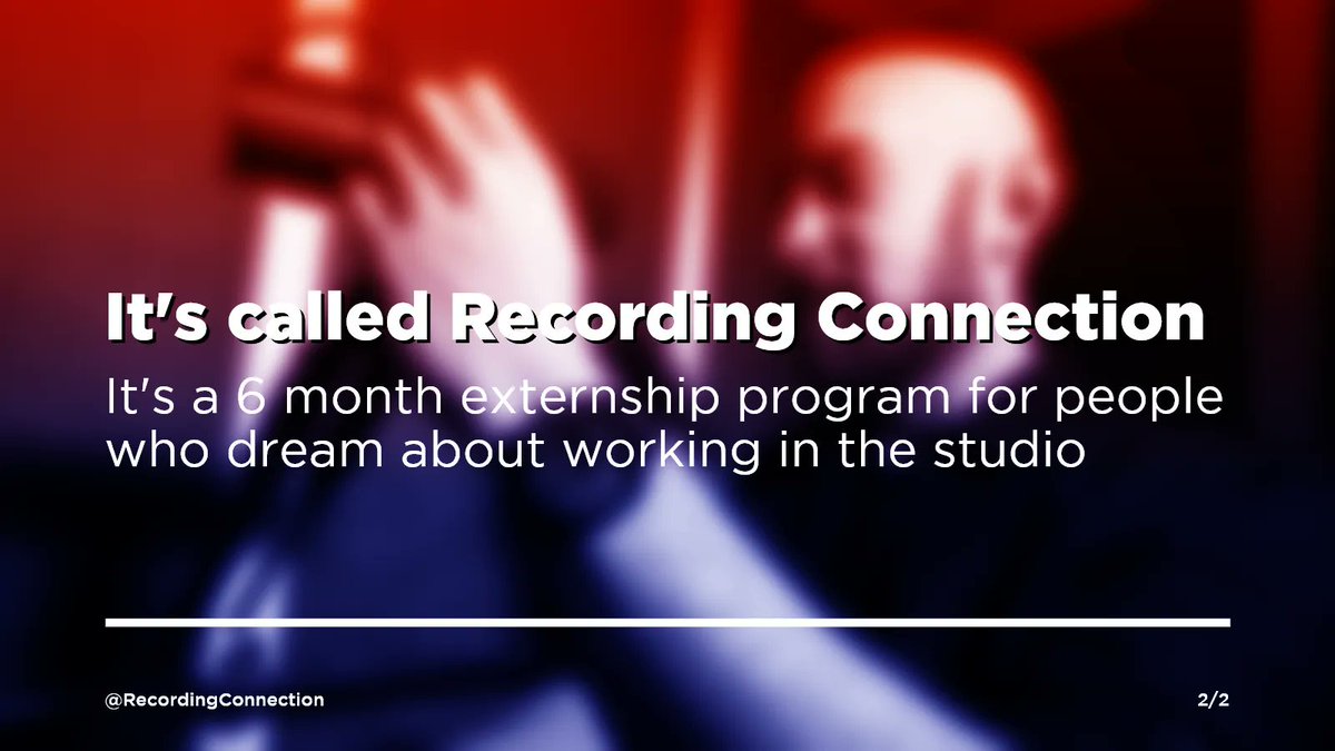 RRFConnection's tweet image. Break big without breaking the bank with Recording Connection’s immersive, six-month externship. Real-world studios, real-world mentors, and real-world results. Master audio engineering with us and make connections that are simply priceless. #recordingconnection #amplifyyourlife