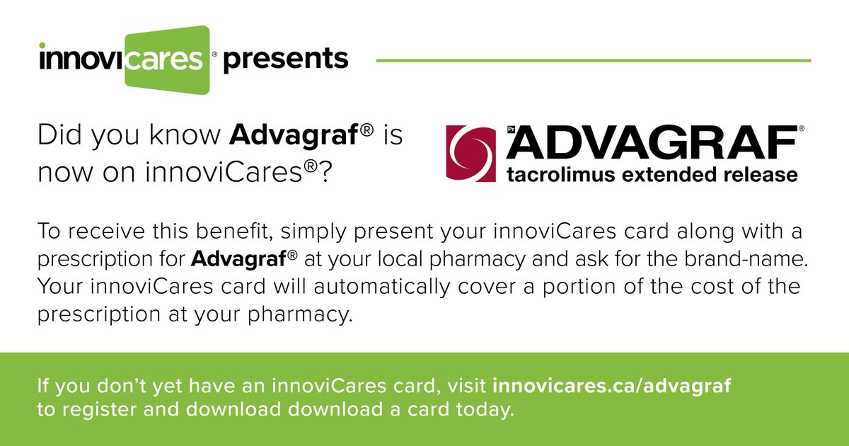 innoviCares's tweet photo. Did you know that Advagraf is now covered in select provinces by innoviCares? Visit https://t.co/ZoxuJYvRBa to learn where Advagraf is covered and get your FREE innoviCares card today! https://t.co/CUlnYWTqy5