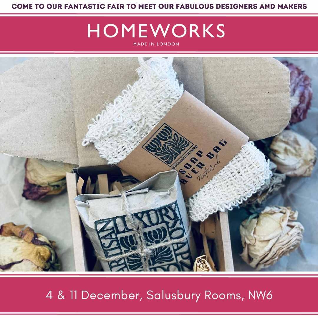 thisishomeworks's tweet photo. @artisanluxurysoap is a luxury soap business with a mission to create soap that will look after your skin and our beautiful planet - join them at @thisishomeworks Christmas Fairs! 
⁠
Salusbury Rooms, NW6 on 4 &amp; 11 December,10 - 2. 
⁠
https://t.co/exL1YYssTL https://t.co/81VwDlfu42