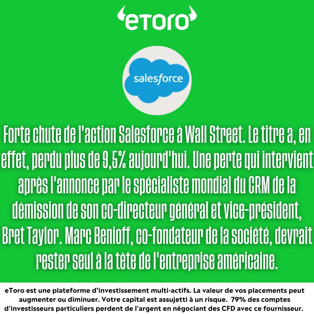 eToroFr's tweet photo. Les marchés boursiers évoluent plutôt en ordre dispersé aujourd'hui. 🏦 📈 📉
L'Europe se maintient essentiellement dans le vert alors que Wall Street recule. 🇪🇺 🇺🇸
Suivez l'actualité financière avec @eToroFr ! #Lepointdujour
#CAC40 #LVMH #Heineken #Salesforce