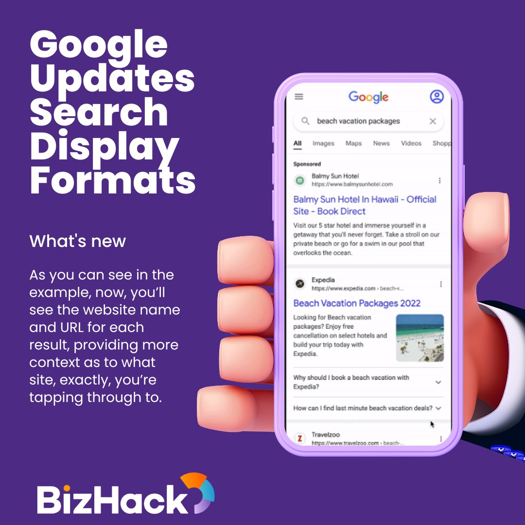 BizHackAcademy's tweet photo. This shouldn’t have any real impact on SEO, or Google usage more broadly, but Google has announced a couple of changes to the display of Search results, in order to provide more clarity and transparency within its listings.

Source: SocialMediaToday https://t.co/5EGFk8TCZq