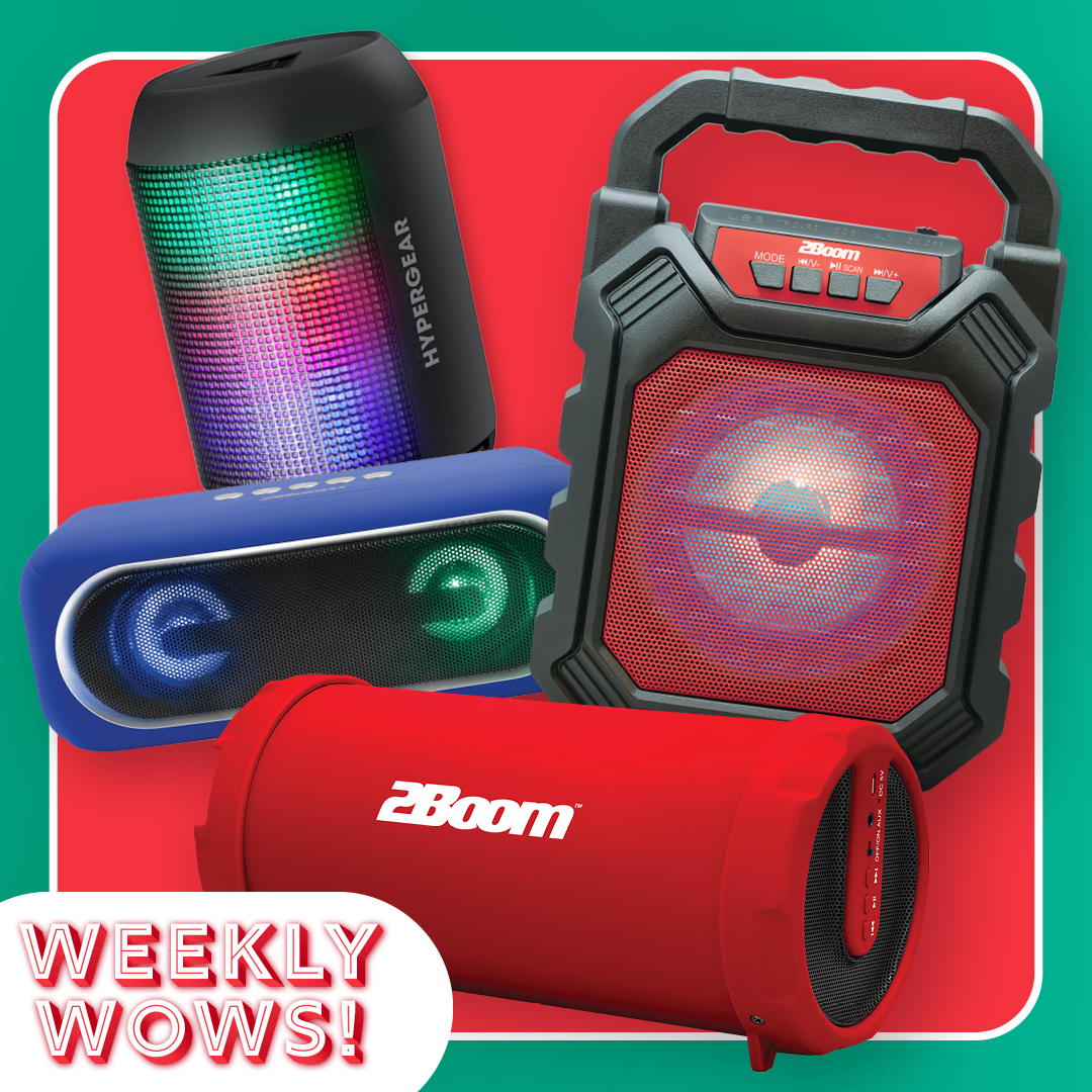 officialfye's tweet photo. In December, be on the lookout for our Weekly Wows! This week's wows are Bluetooth speakers! Save on select speakers, perfect for holiday gifts! 🎁
Shop Weekly Wows 👉 https://t.co/oXCtIEev0o
#Electronics #WeeklyWow #Bluetooth #Speaker #BluetoothSpeaker #2Boom #Hypergear https://t.co/3UC9mpNksF