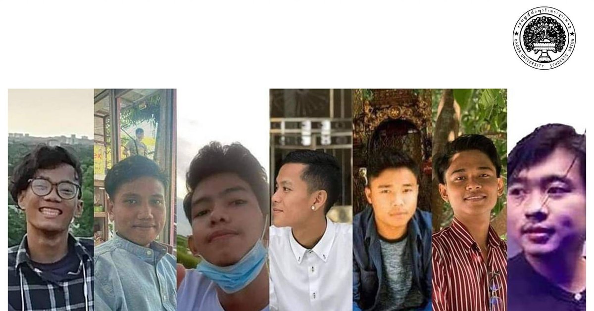 SAC sentenced 10 young people including these 7 students from Dagon University TO DEATH. 

SAC has proved again and again they are capable of murder and genocide. Business-as-usual approach won’t work with them. We need concrete actions and pressure from international community!