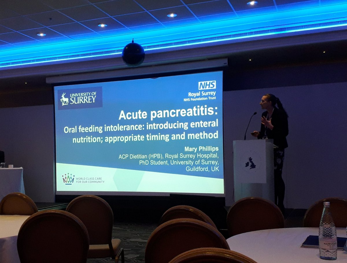 Fantastic presentation from <a href="/nigps/">NIGPS</a> chair <a href="/MaryHPBRD/">Mary Phillips</a> on the challenges of feeding in acute pancreatitis. Optimal nutritional care often requires multiple modalities and what is clinically practical is a key consideration #PSGBI2022
