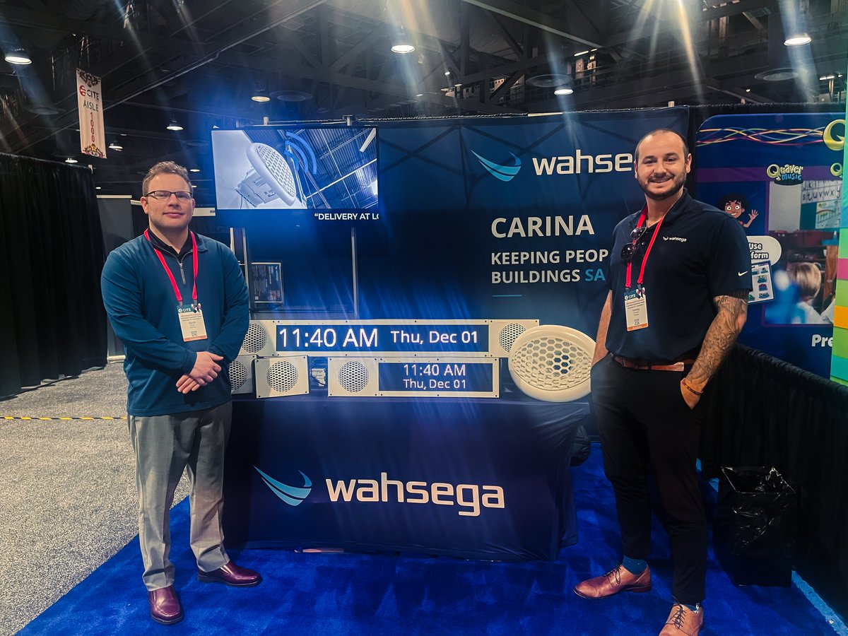 WahsegaLabs's tweet photo. If fixing your old and broken analog PA system is on your list, talk to Tommy Rockett and David Shaw at the Wahsega booth #1240 at @CITE_EDU 2022 at the Long Beach Convention Center today. #SafetyIoT #SchoolPASystem #schoolsafety #SchoolIntercom https://t.co/5Pat8LIBj6