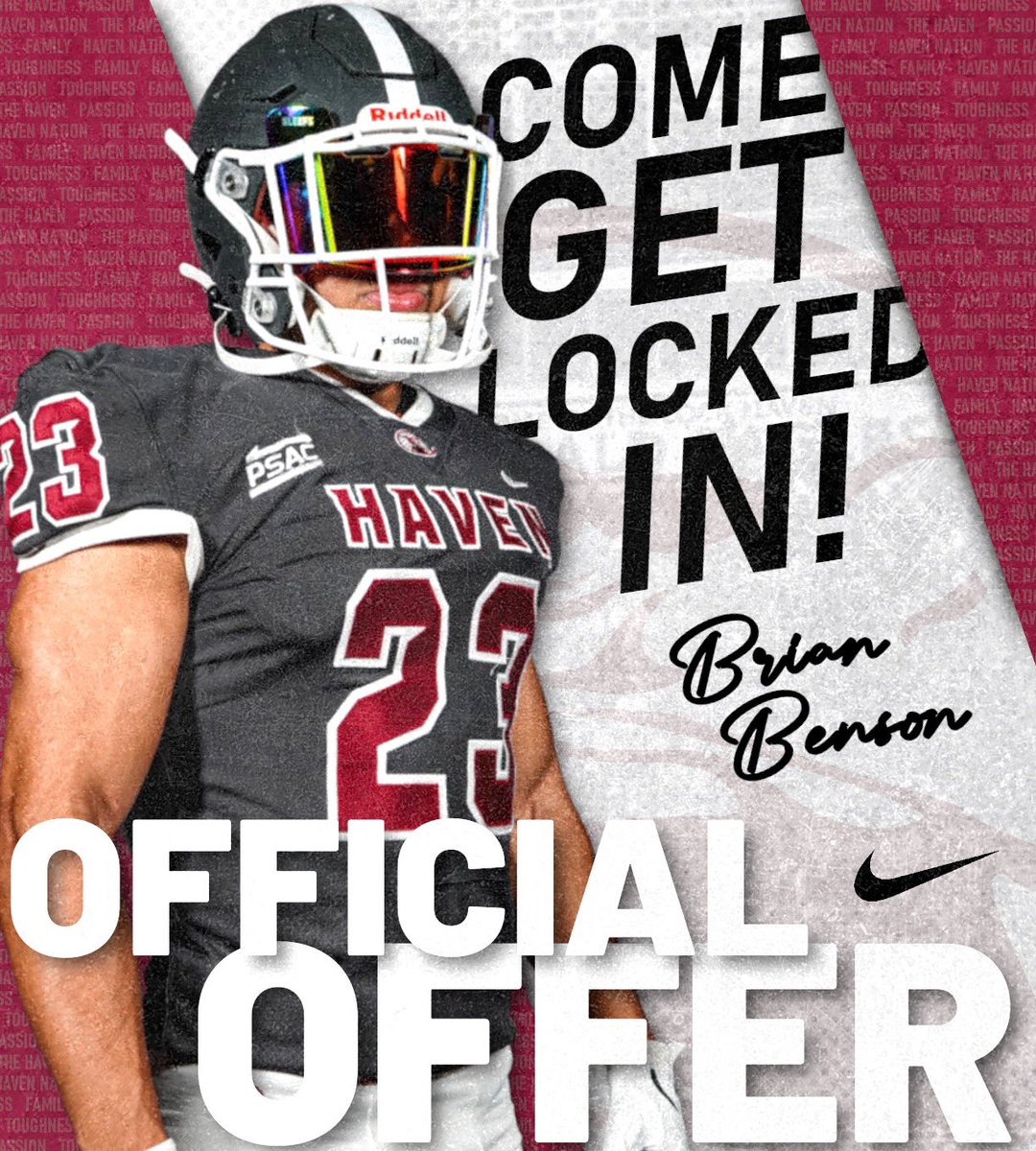 BrianBenson55's tweet image. After a great talk with @Coach_CraigDL &amp;amp; @coachpetite I’m blessed to receive an offer to @LHU_Football! @MrNoOffseason @HollisterCoach @CollegiateMb @coachba81 #lockhavenfootball #CollegeFootball