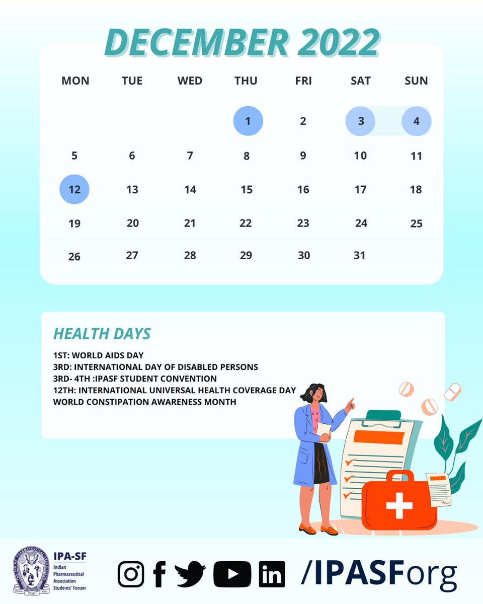 IPA_SF's tweet photo. Hello IPA-SF ers!
Here is our December 2022 Activity Calendar!
We are looking forward to see your December 2022 activities!
Thanks and Regards
Team IPA-SF
#Activties #Calendar #IPASF #StudentsCommunity #StudentChapters #IPA https://t.co/95Zhrnizpy