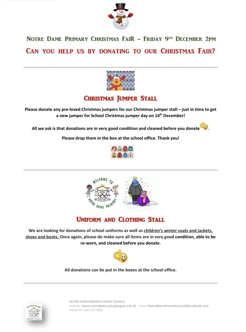 Notre Dame Primary Parent Council tweet media