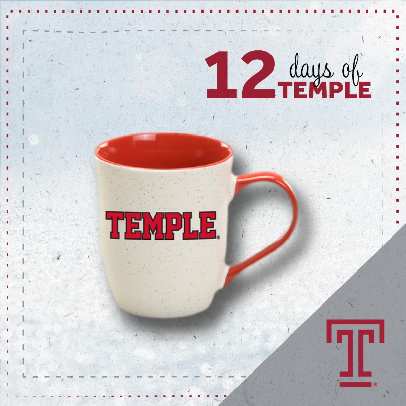 TempleOwls's tweet photo. It’s the 5th day of #12daysofTemple – what better to win than a Temple mug to keep your coffee warm on this Monday!  Tell us your favorite Temple memory and you could win!