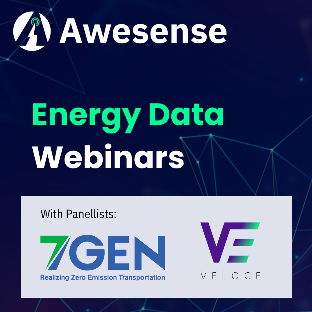 Awesense is hosting its 6th Energy Data #Webinar with panellists: 7Gen & @VeloceEnergy. Register for free and learn about the innovative solutions in the #energy sector to address our changing #electricitygrid. December 14th at 11:00 am PST us02web.zoom.us/webinar/regist…