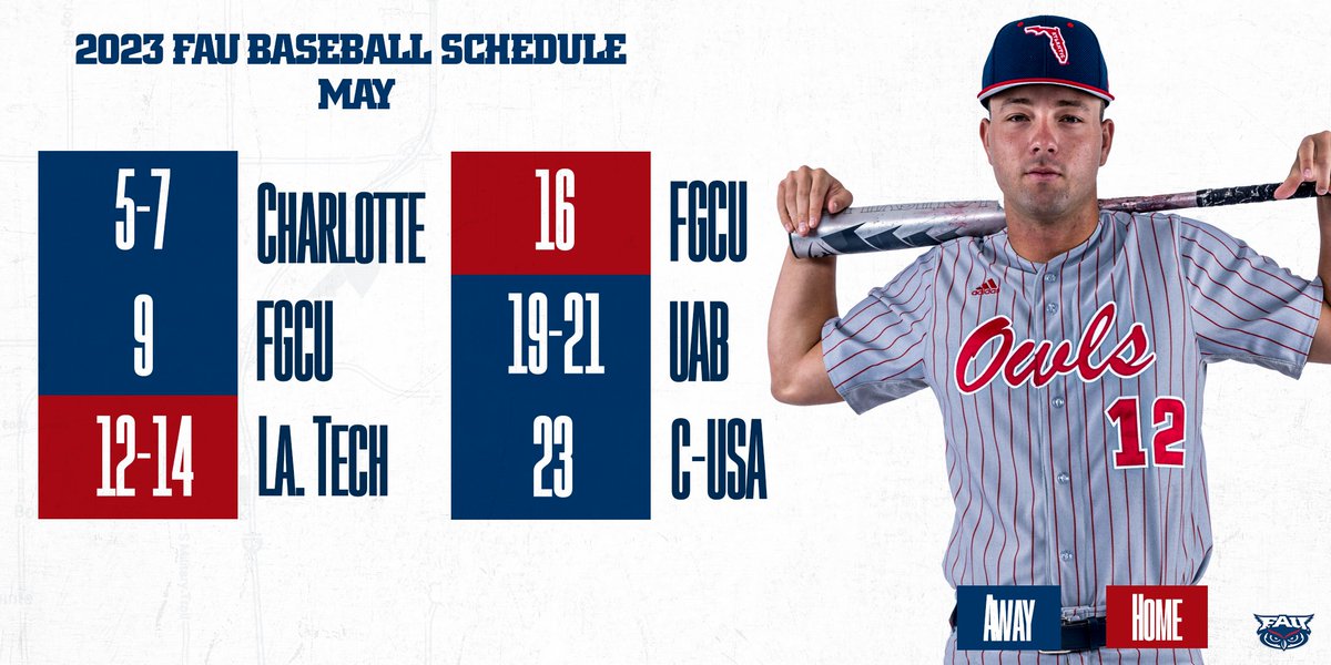 The 2023 schedule is official! Baseball is back in paradise in 78 days! 🌴 #WinningInParadise 

Full release: fausports.com/news/2022/12/1…