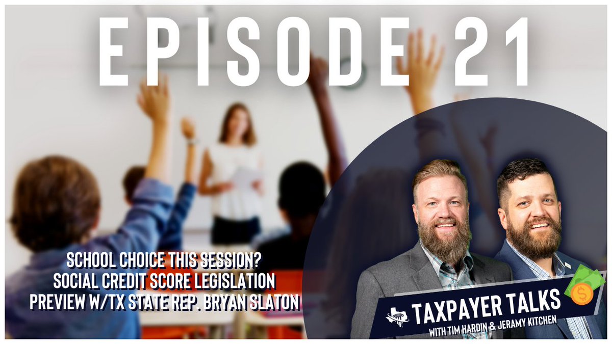 Texas_Taxpayers's tweet photo. π₯Make sure to check out this week's episode of #TaxpayerTalks. We discuss the prospects for #SchoolChoice in TX, Social Credit Score legislation in #txlege, and our recent interview w/State Rep. Bryan Slaton.
πππ‘π ππ§ πππ₯π‡οΈ
https://t.co/cZxCYkJov2 https://t.co/RHB2YNpeSY