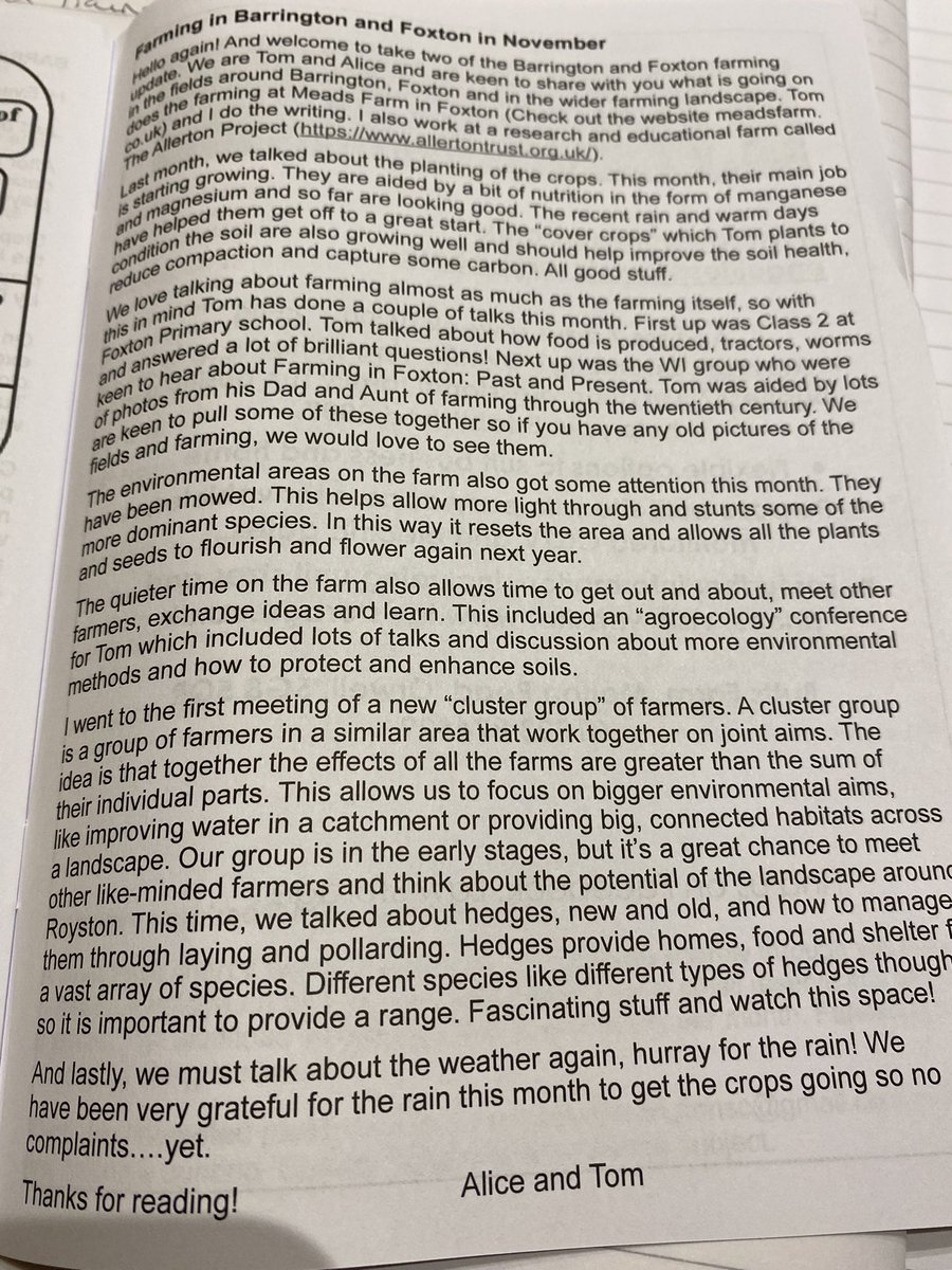Alice Mead (@alicemidmer) on Twitter photo Read all about it! Inspired by <a href="/Farmer_Tom_UK/">Farmer Tom 🧢 🇺🇦</a> #socialmedia session at #WCFALED22 yesterday, the <a href="/Meadsfarm/">Tom Mead</a> update is LIVE in the Barrington Newsletter. #deliveredinstyle 🐶🌾
Featuring crops growing, weather chat, <a href="/Hutchinsons_Ag/">Hutchinsons</a> Agro-ecology day and <a href="/OakbankGame/">Oakbank Game</a> cluster meeting Read all about it! Inspired by <a href="/Farmer_Tom_UK/">Farmer Tom 🧢 🇺🇦</a> #socialmedia session at #WCFALED22 yesterday, the <a href="/Meadsfarm/">Tom Mead</a> update is LIVE in the Barrington Newsletter. #deliveredinstyle 🐶🌾
Featuring crops growing, weather chat, <a href="/Hutchinsons_Ag/">Hutchinsons</a> Agro-ecology day and <a href="/OakbankGame/">Oakbank Game</a> cluster meeting