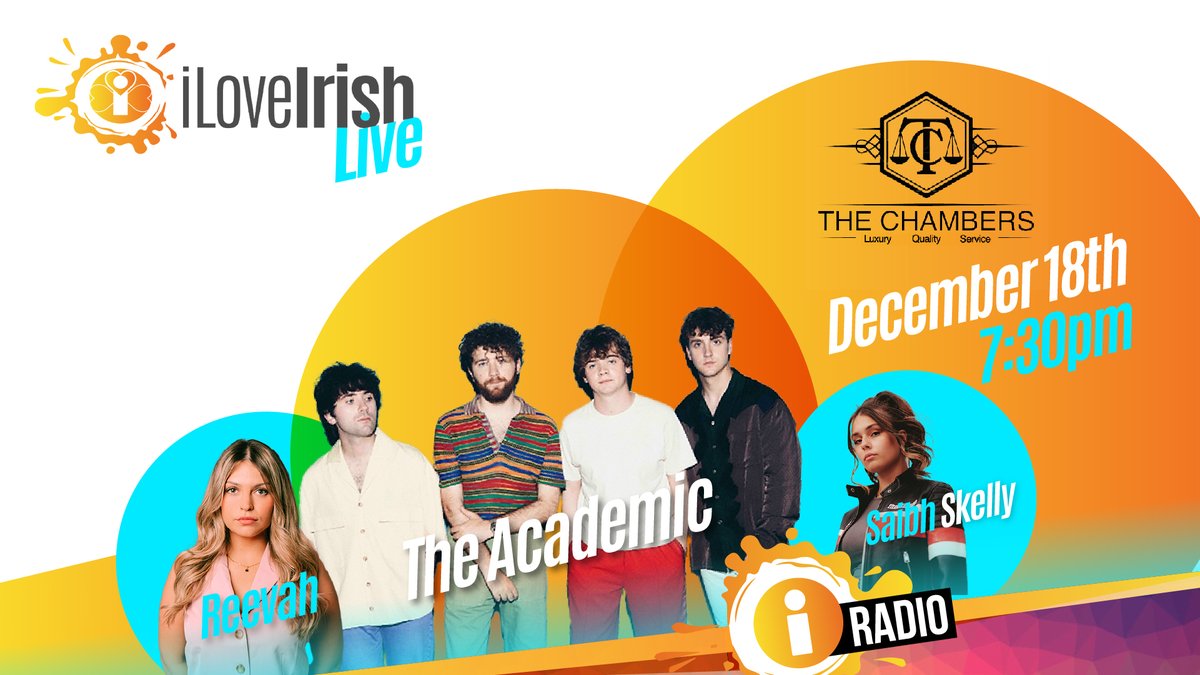 This is BIG! 🤩 We're bringing #iLoveIrish Live to Mullingar this month AND we've @TheAcademic, @reevahofficial & @saibhskelly1 along for a night of big tunes! 🫶🎶 Want to come along? Keep listening to iRadio to get a spot on our exclusive guestlist!