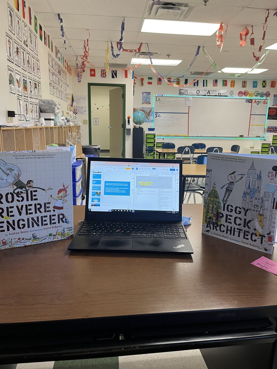 MrPowell20's tweet photo. Working on a unit on #Engineering for my kindergarteners. I bought it would be a fun idea to be bring in Rosie Revere, Engineer and Iggy Peck. Architect! @andreabeaty #STEM #STEMExpo @KeystoneReading #ReadinginSTEM they will be using @KEVAplanks to make the tallest tower! https://t.co/8wRcBY1qcm