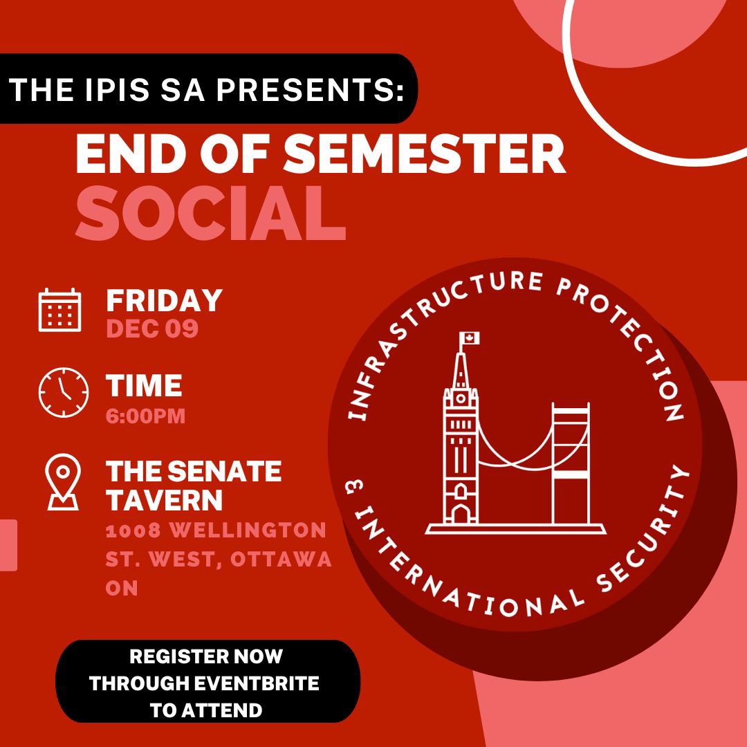 Hey IPIS! 👋 The semester has taken far too long to end and we think it’s time to finally get those ✨holiday✨vibes going! Join us next Friday, December 9 at the Senate Tavern on Wellington for an evening of merry socializing, trivia, and PERHAPS prizes… 🎊❄️🎁  LINK IN BIO!