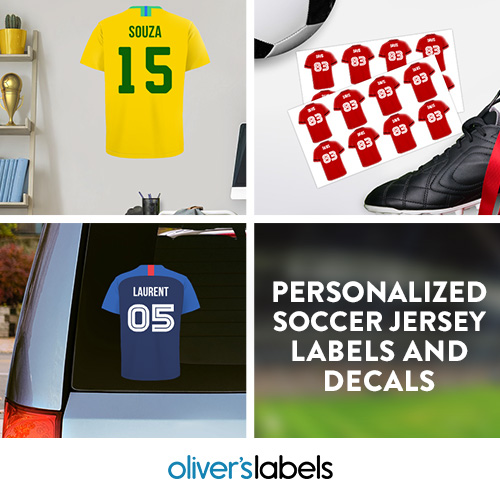 ⚽ Personalized Soccer Jerseys Labels &amp; Decals ⚽
Show Your Love For The Beautiful Game