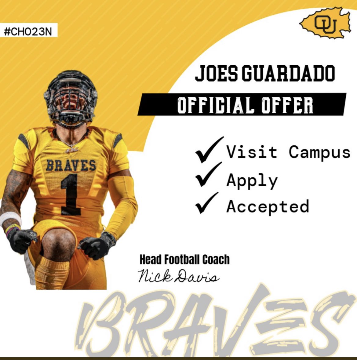 Jose Guardado (@joseguardado_0) on Twitter photo #AGTG After a great conversation with <a href="/CoachHennes/">Tyler Hennes</a> .I am blessed to receive my first offer from <a href="/OttawaBravesFB/">Ottawa Braves Football</a> continue my athletic and academic career, <a href="/CoachRecoder/">๐๐๐ง๐ฎ ๐๐๐๐ค๐๐๐ง</a> @RangerFtbl <a href="/Prep1USA/">PREP1</a> @estansbury <a href="/Fchavezeptimes/">Felix Chavez</a> #AGTG After a great conversation with <a href="/CoachHennes/">Tyler Hennes</a> .I am blessed to receive my first offer from <a href="/OttawaBravesFB/">Ottawa Braves Football</a> continue my athletic and academic career, <a href="/CoachRecoder/">๐๐๐ง๐ฎ ๐๐๐๐ค๐๐๐ง</a> @RangerFtbl <a href="/Prep1USA/">PREP1</a> @estansbury <a href="/Fchavezeptimes/">Felix Chavez</a>
