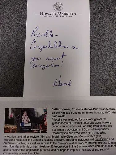 Thanks for the shoutout, State Senator Howard Marklein! #nasdaqentrepreneurialcenter