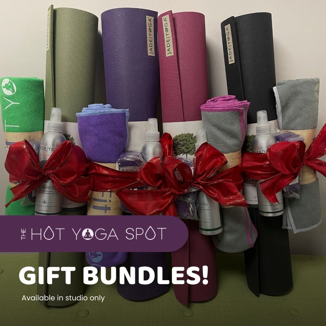 Pick up one of our special gift bundles in the studio after your next class! They're only available for the month of December so grab yours before they go.