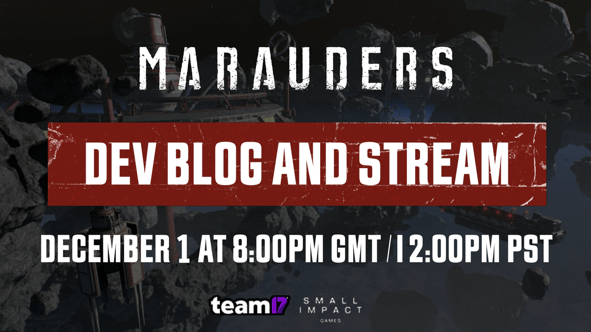 PlayMarauders's tweet photo. #Marauders Early Access is about to get bigger and better, and you can get an exclusive look at what's to come later today.

Check out @sterdekietwitch's stream at 8:00pm GMT to hang out with our team and preview the next major update!

📺 https://t.co/7yDRnLOaGk https://t.co/1QZnlEdHr1