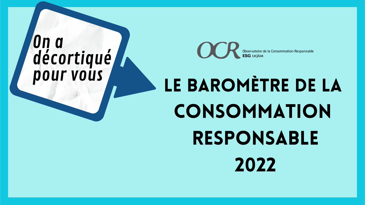 PMEdurable02's tweet photo. 🤝Entrepreneurs, confrontez vos pratiques d'affaires aux attentes des consommateurs en matière d'écoresponsabilité.
🤓On a décortiqué pour vous le baromètre de la consommation responsable 2022, publié par l'@esg_uqam! 
➡️https://t.co/XyJgiTL34Q https://t.co/4uA3nG2mZR