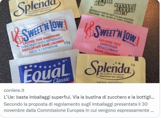 _Brick_Block_'s tweet photo. L' #Europa vieta le bustine di #zucchero al bar, nasce il #movimento no #zuccheriera.
#plastica #imballaggi #europa #ue #flaconcini #monodose #zucchero #notizie #ambiente #emissioni #news #Italexit https://t.co/TgBwQ0VnHw