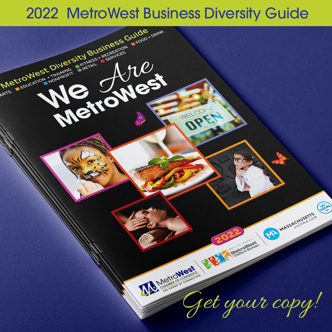 MetroWest Chamber (@mwcoc) on Twitter photo The 2022 MetroWest Business Diversity Guide is here! Please email Towma@metrowest.org to get your copy. #MWCoC #DEI #BusinessGuide The 2022 MetroWest Business Diversity Guide is here! Please email Towma@metrowest.org to get your copy. #MWCoC #DEI #BusinessGuide