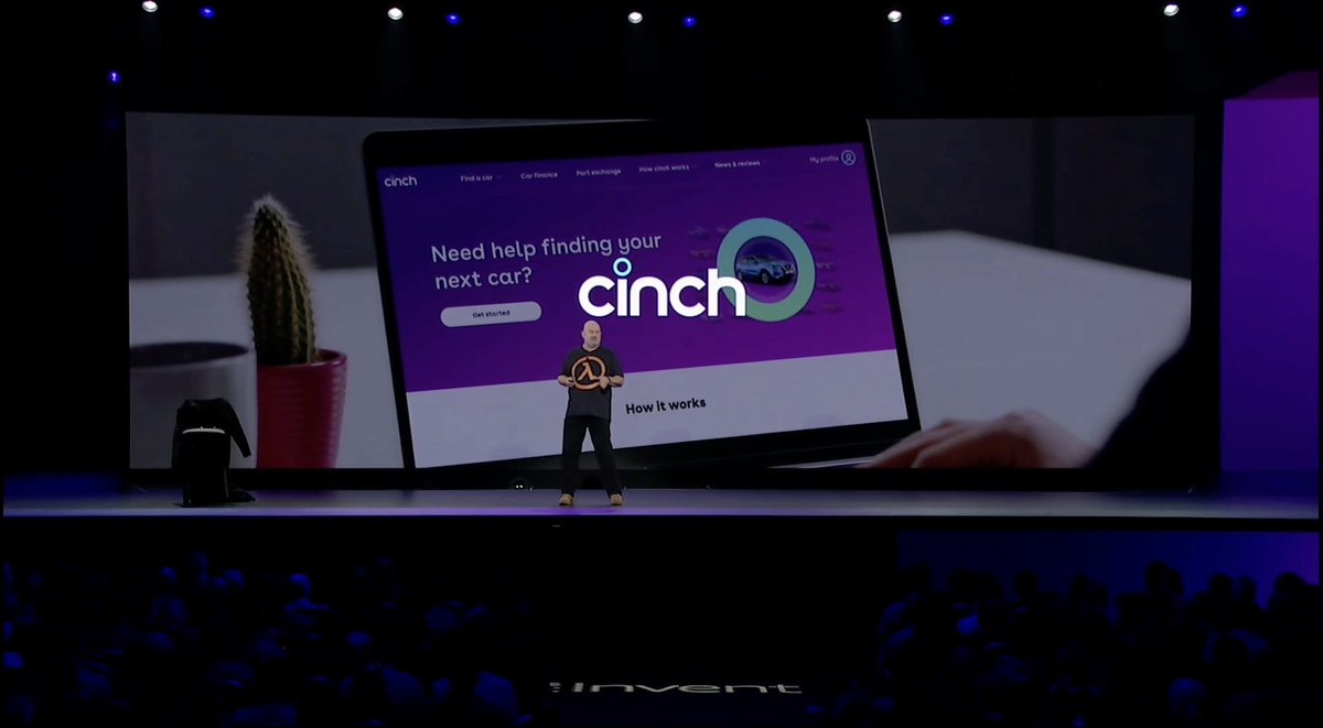 andyjnorton's tweet image. What an awesome way to end my last week working at cinch, with us being mentioned in @Werner Vogels&apos; keynote at @AWSreInvent, proud of all my amazing colleagues at @cinchuk .