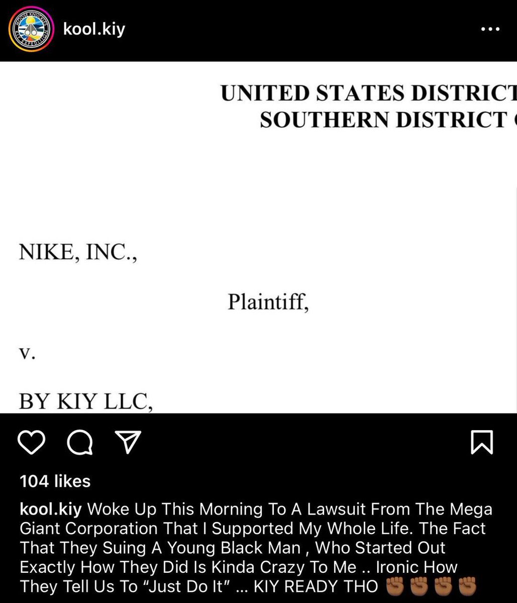 SneakerPhetish's tweet image. BREAKING: Nike has officially sued Kool Kiy.