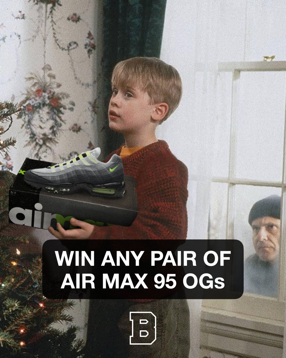 Win ANY pair of Nike Air Max 95 OGs! 🎄 1. Retweet this tweet 2. Follow @Bennetts_ 🔑 Winner Announced 8th December - Good Luck! 🏆