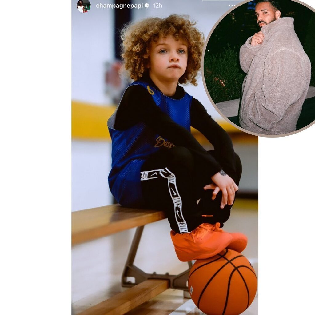 TheYBF's tweet photo. Aww little #Adonis is growing up! #Drake #KidFab https://t.co/SWtbxiqdWg https://t.co/cwXWUJelXV