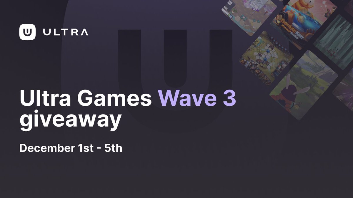 Surf the wave with us 🏄

We're giving away 5 closed beta passes for Wave 3 of Ultra Games!

To enter:
1⃣ Follow @ultra_io and @ultra_platform
2⃣ Like &amp; retweet
3⃣ Download the platform &amp; create an account at ultra.io/download

Ends on Monday, 4pm UTC 💜