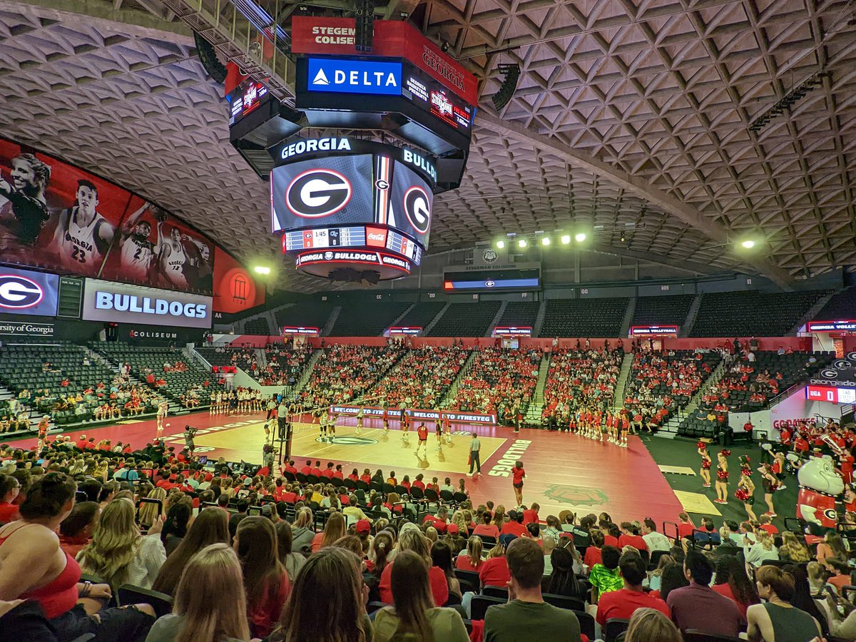 mikemag00's tweet photo. We started attending @UGAVolleyball matches at least 9 years ago, back when many games were held at Ramsey rather than Stegeman. We've known a few players over the years and are excited to watch them in the NCAA Tournament tonight. ESPN+ 6pm https://t.co/p4k2nYG966