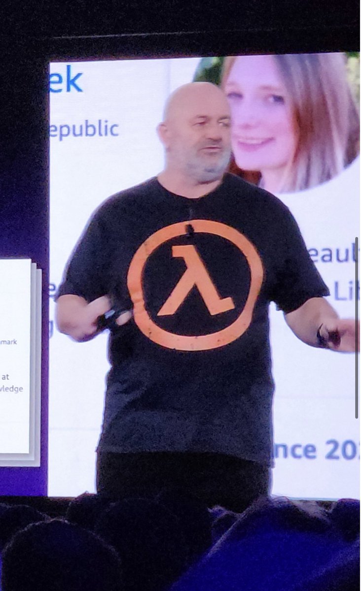 NIDeveloper's tweet photo. Super proud that @kperreault95 was highlighted center stage during @Werner’s keynote today! 

That’s two years in a row that someone from @LibertyMutual has been included https://t.co/kBUdmtJp7B