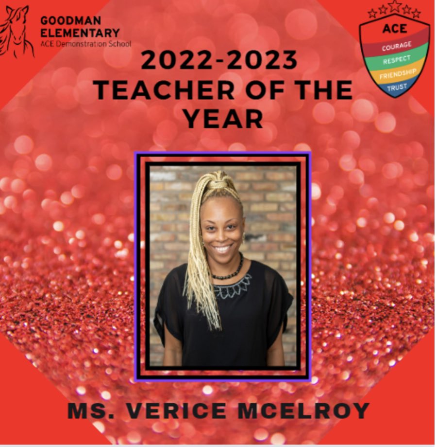 Counselor Moore LPC (@moorecounselor) on Twitter photo Congratulations to Ms. McElroy 2022-2023 Teacher of the Year <a href="/GoodmanES_AISD/">Goodman ACE Elementary School</a> <a href="/WardLadon/">LaDon Ward</a> <a href="/vericemac/">Ms. McAl</a> <a href="/TraylorKappelle/">Kappelle Traylor</a> <a href="/minegonzo/">Minerva Gonzales</a> Congratulations to Ms. McElroy 2022-2023 Teacher of the Year <a href="/GoodmanES_AISD/">Goodman ACE Elementary School</a> <a href="/WardLadon/">LaDon Ward</a> <a href="/vericemac/">Ms. McAl</a> <a href="/TraylorKappelle/">Kappelle Traylor</a> <a href="/minegonzo/">Minerva Gonzales</a>