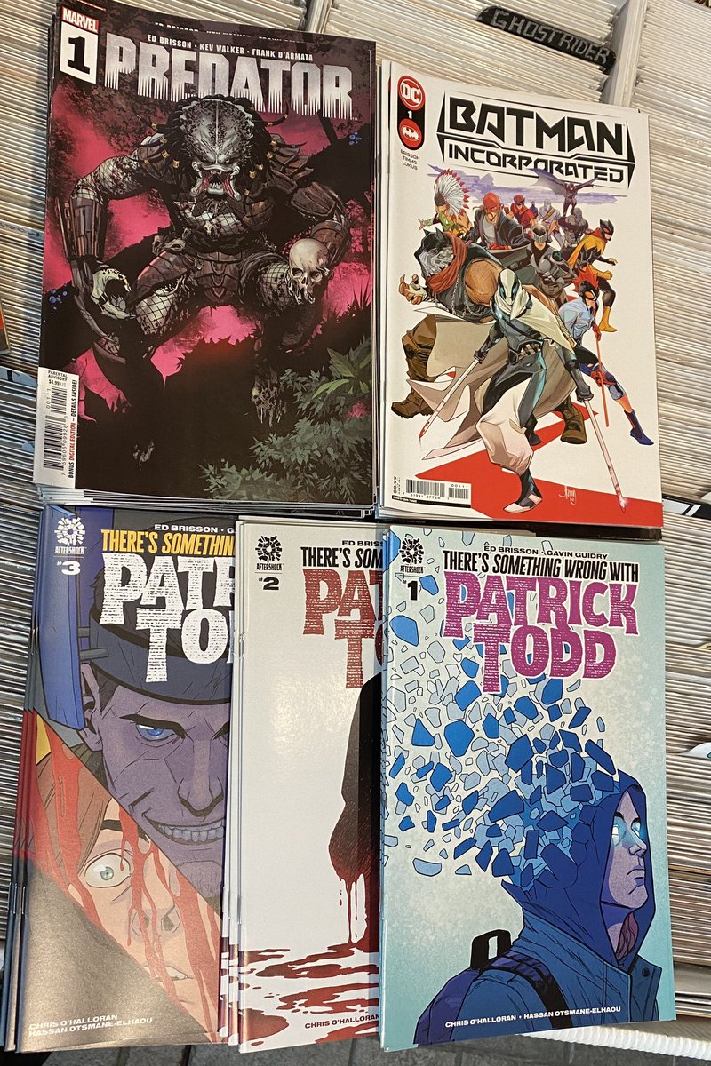 strangeadventrz's tweet photo. what's a group of comics all written by Ed Brisson called?
#brissemblage
#brissapalooza
?
#predator
#batmanincorporated
#theressomethingwrongwithpatricktodd https://t.co/WW0tBh29hm