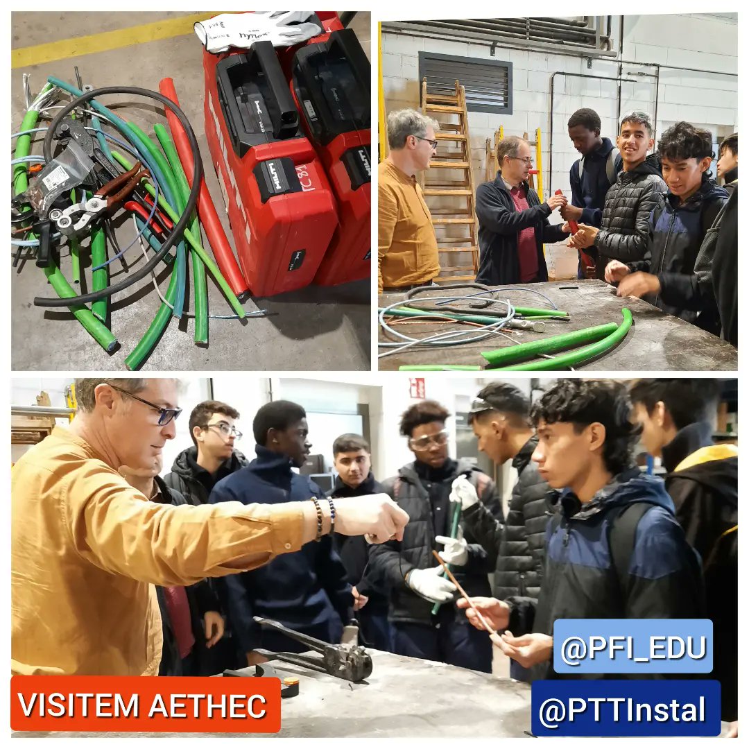 L'#alumnat dl <a href="/PTTInstal/">PTT Instal•lacions</a> <a href="/EspriuSalt/">Institut Salvador Espriu (Salt)</a> ha realitzat una sessió d #formacióprofessional a  #AETECH sobre  #cablejatsindustrials i #einesprofessional x aprendre a fer #bonespràctiques. Ens hem quedat amb ganes d més!! #Moltesgràcies <a href="/aetech_mes/">AEtech</a> !👏👏👏
Fins aviat!! 🙋🏻‍♂️🙋🏿‍♂️🙋🏽‍♂️🧰