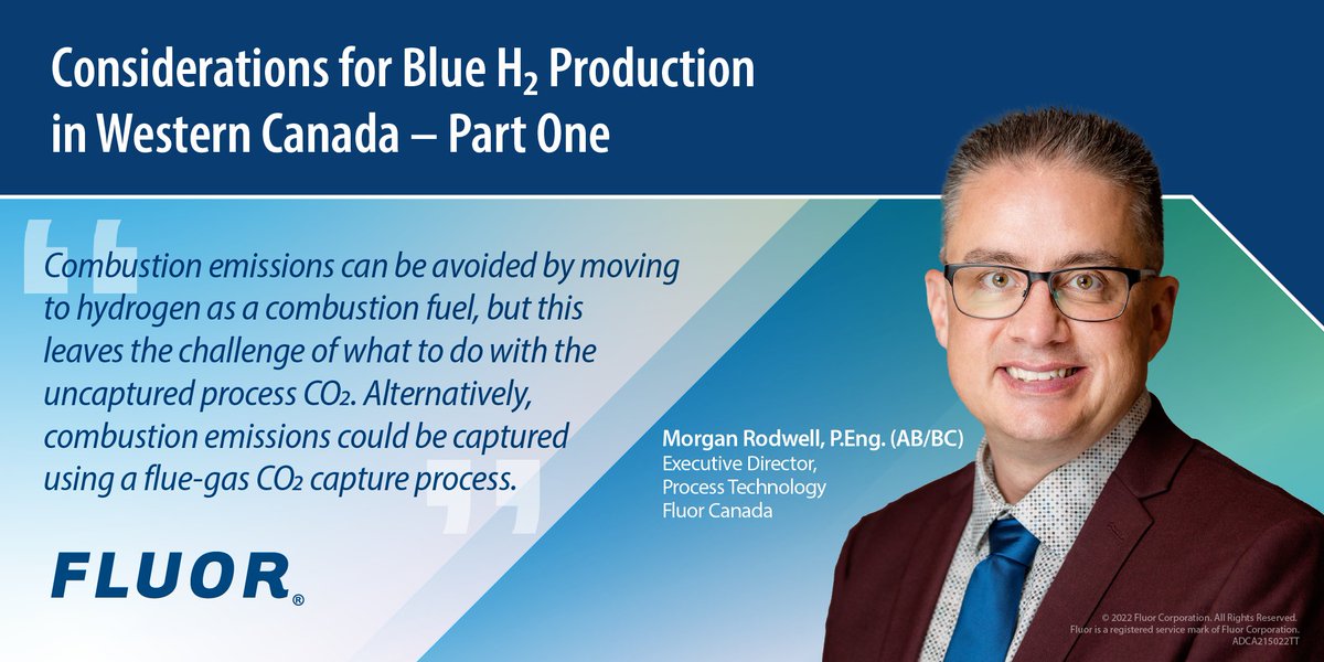In part one of his latest two-part article, Morgan Rodwell highlights considerations for the production of blue hydrogen in western Canada.
 
Read it here👉 bit.ly/3ESEFly

<a href="/JWNenergy/">JWN Energy</a> <a href="/JWN_DOB/">DOB Energy</a> #FluorBuildsABetterWorld