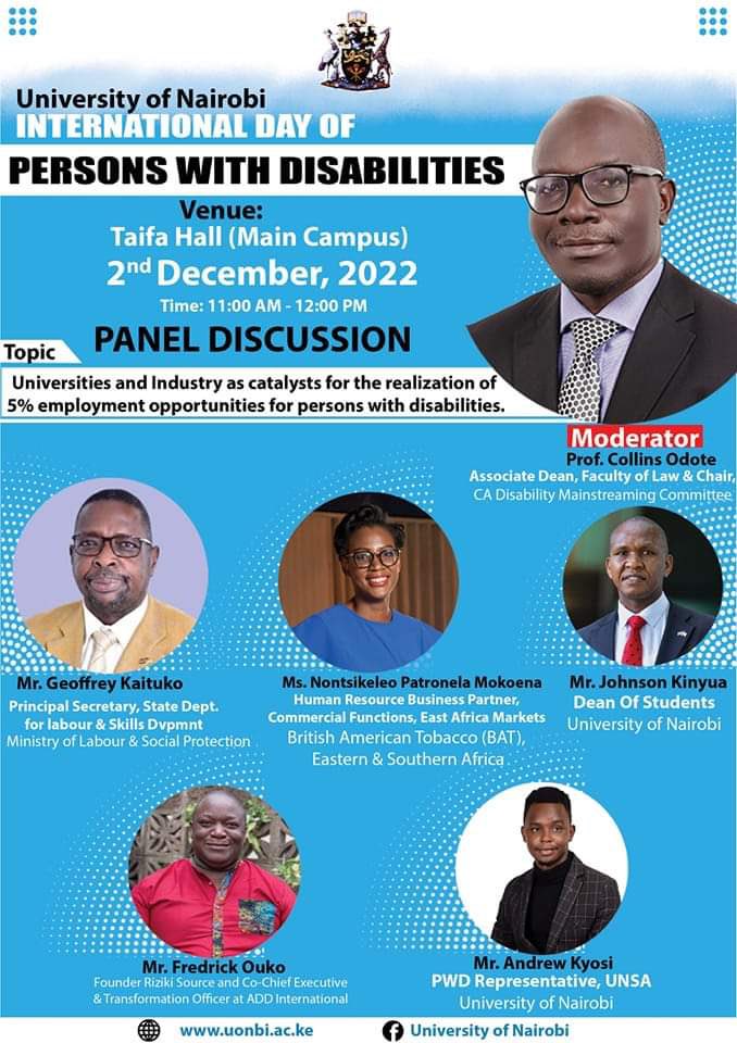 Looking forward to this event <a href="/uonbi/">University of Nairobi</a> tomorrow as we celebrate #IDPWD2022 <a href="/RizikiSource/">Riziki Source™</a> <a href="/MILDREDOMINO/">Millie Omino</a>