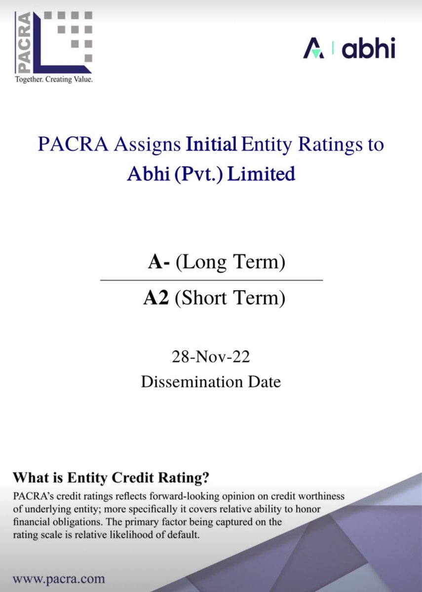 So proud of our portfolio company <a href="/abhikaropk/">Abhi</a> for being the first Fintech in Pakistan to be awarded a credit rating by the The Pakistan Credit Rating Agency Limited!

Congrats <a href="/OmairAnsari16/">Omair Ansari</a>, Ali Ladhubhai and team <a href="/abhikaropk/">Abhi</a>! Onwards and upwards 👏🏽🚀🇵🇰

<a href="/i2i_ventures/">i2i Ventures</a> <a href="/kalsoom82/">Kalsoom Lakhani</a>
