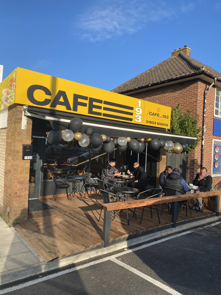 FoodNorwich's tweet photo. New to Plumstead Road #cafe193 by the peeps who brought you #dyrrah - hot snacks, fab coffee and in and out seating. https://t.co/B5OoMgvelr